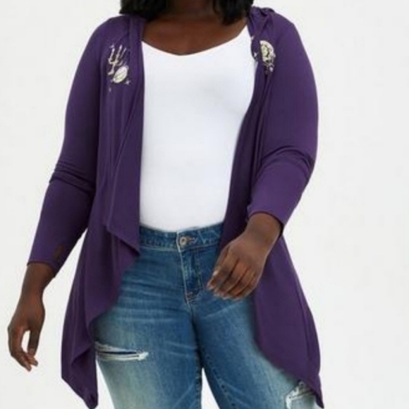 Torrid Haunted Mansion Madam Leota Drape Cardigan 1X - Picture 1 of 12